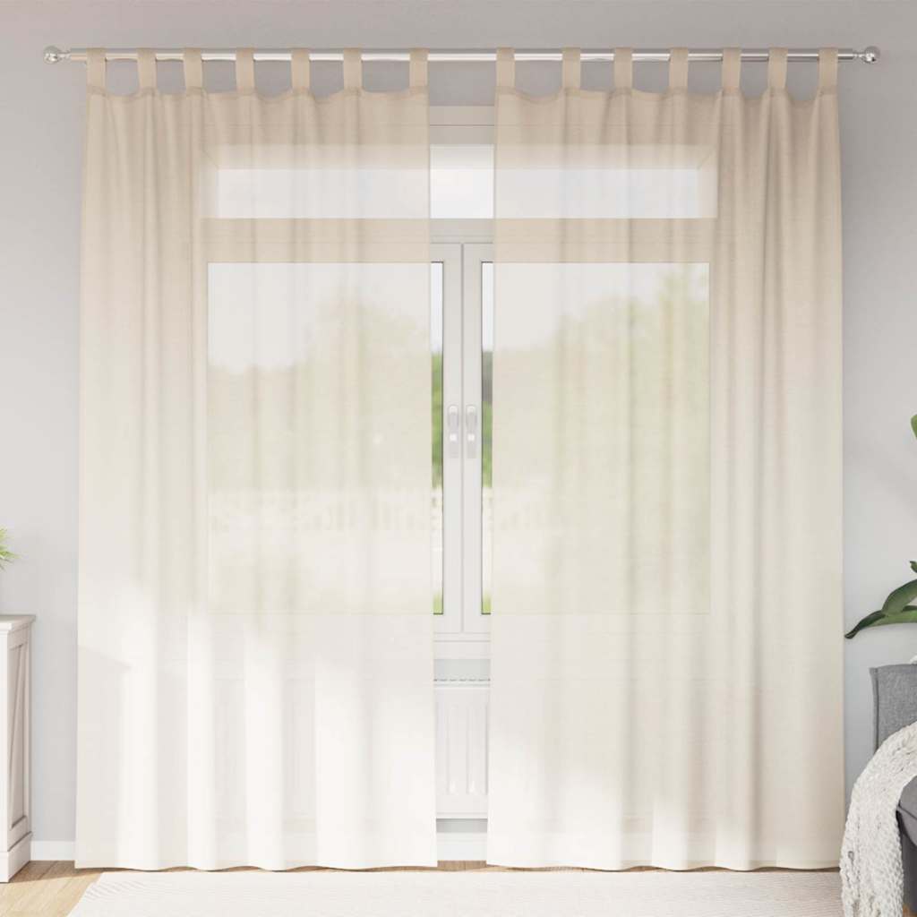 Voile Vorhänge 2 Stk. Creme