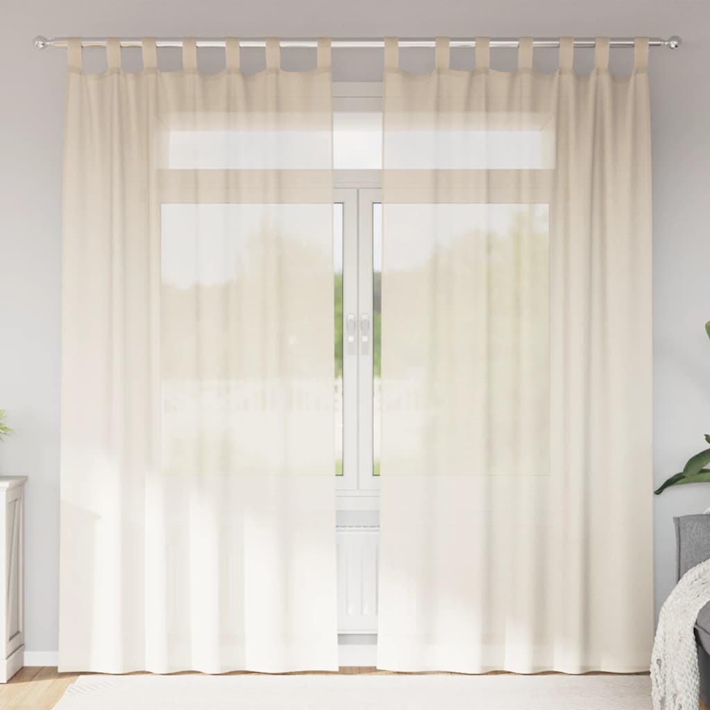 Voile Vorhänge 2 Stk. Creme