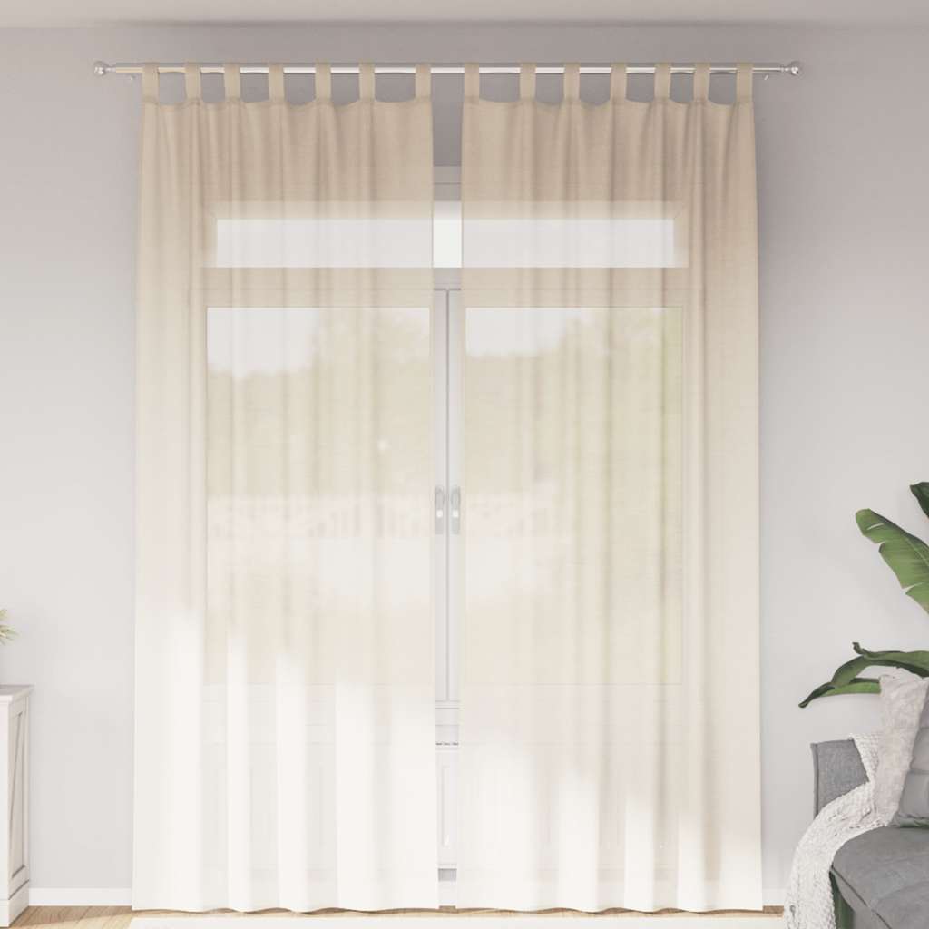 Voile Vorhänge 2 Stk. Creme