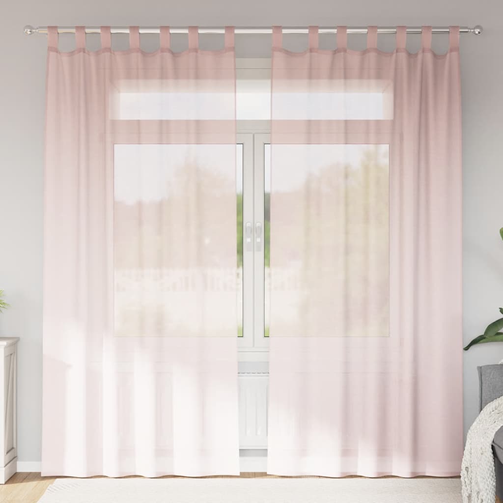 Voile Vorhänge 2 Stk. Hellrosa