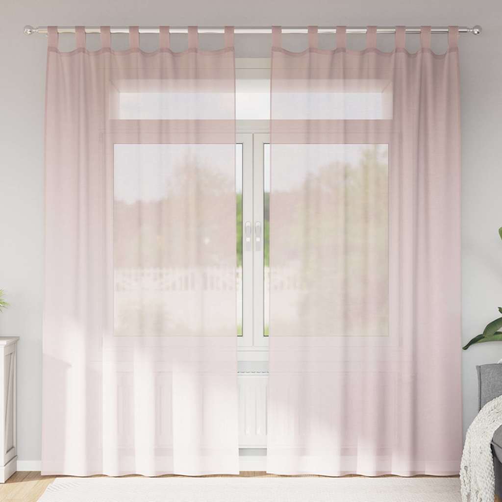 Voile Vorhänge 2 Stk. Hellrosa