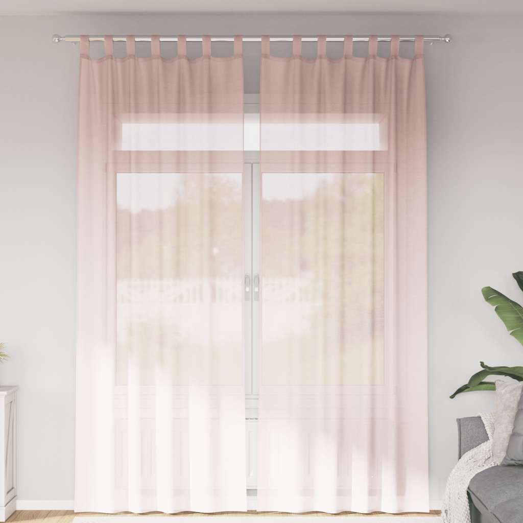Voile Vorhänge 2 Stk. Hellrosa