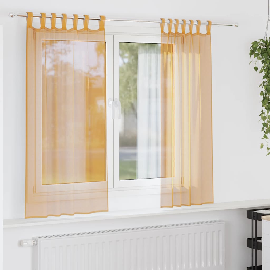 Voile Vorhänge 2 Stk. Orange