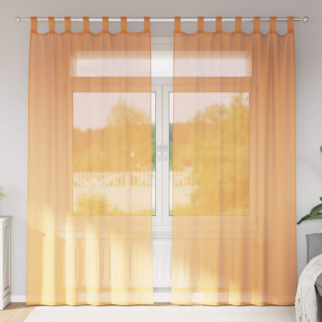 Voile Vorhänge 2 Stk. Orange