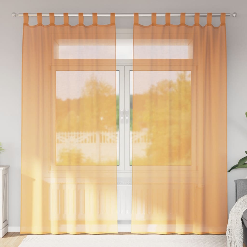 Voile Vorhänge 2 Stk. Orange