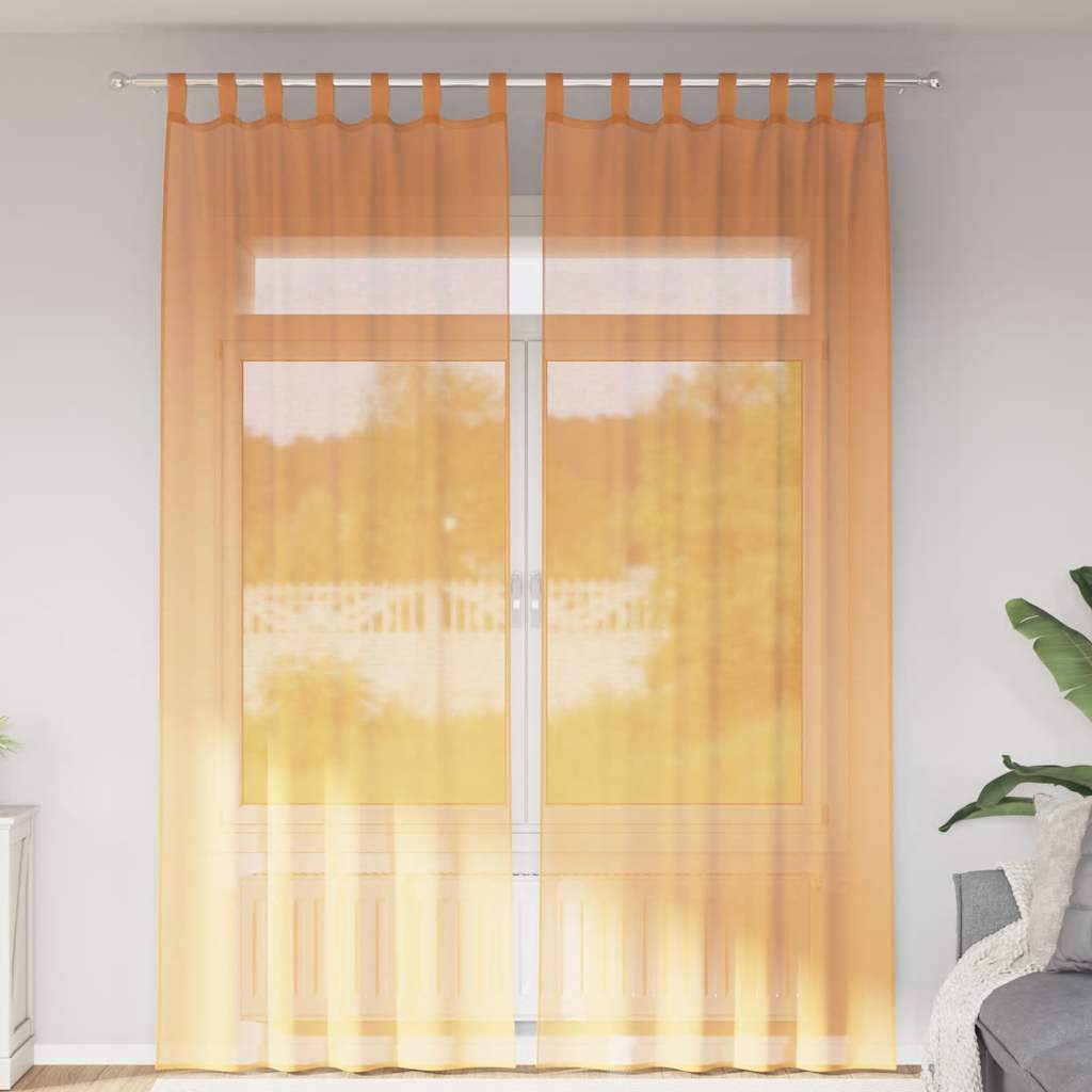 Voile Vorhänge 2 Stk. Orange