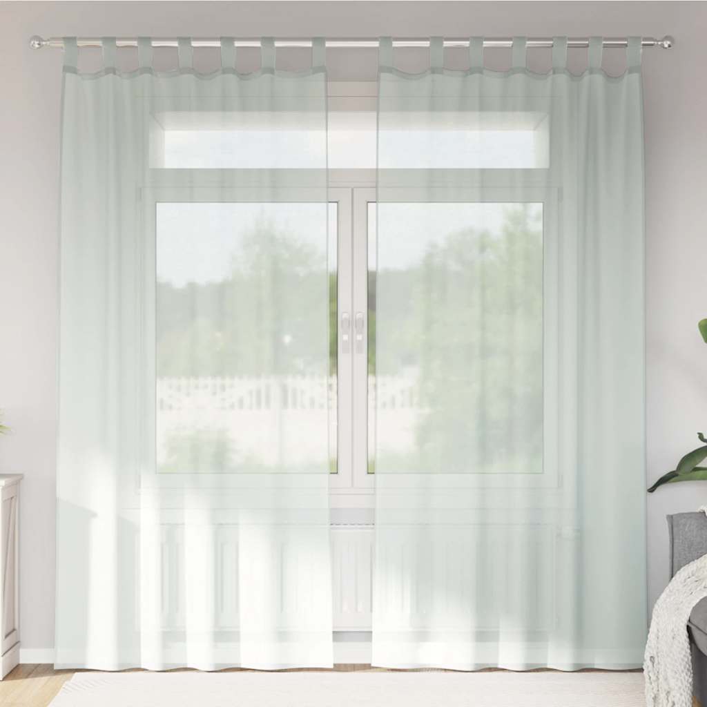 Voile Vorhänge 2 Stk. Hellgrau