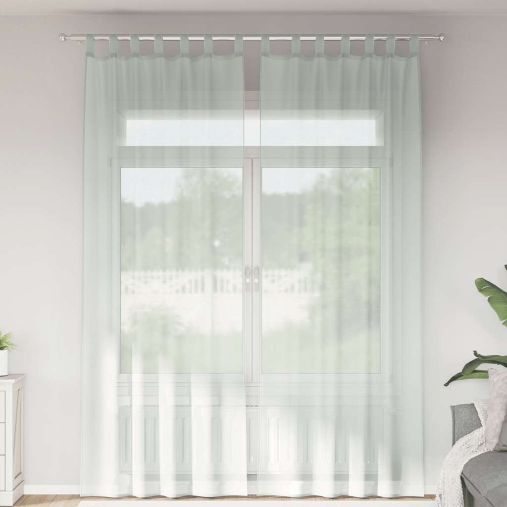 Voile Vorhänge 2 Stk. Hellgrau