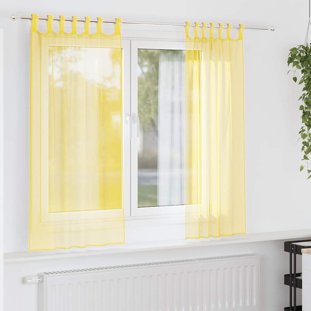 Voile Vorhänge 2 Stk. Gelb