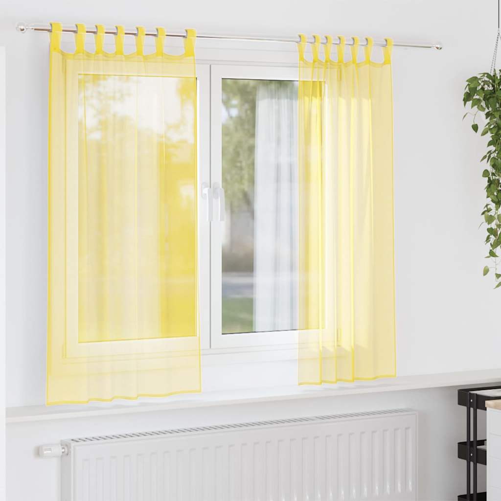 Voile Vorhänge 2 Stk. Gelb