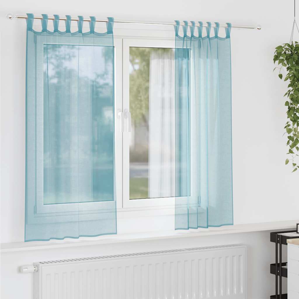 Voile Vorhänge 2 Stk. Türkis