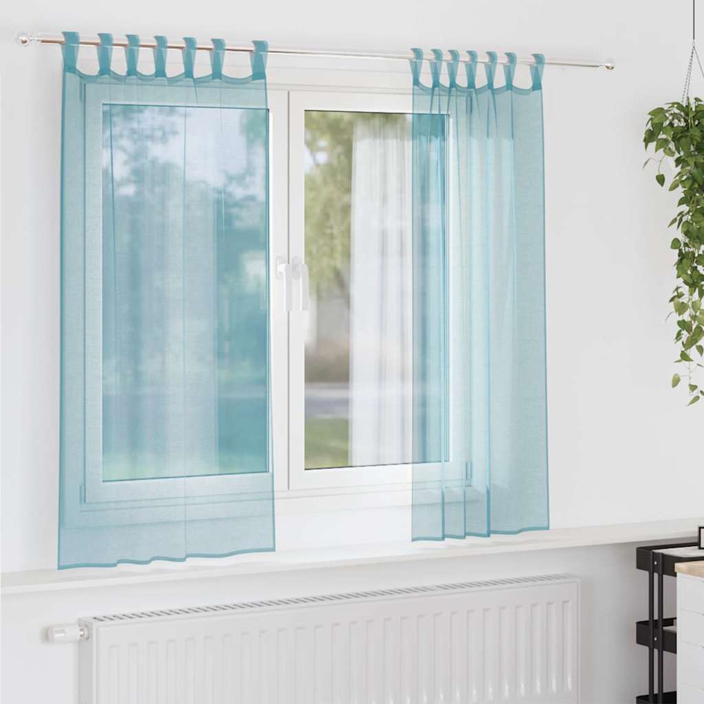 Voile Vorhänge 2 Stk. Türkis