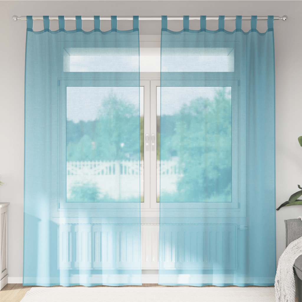 Voile Vorhänge 2 Stk. Türkis