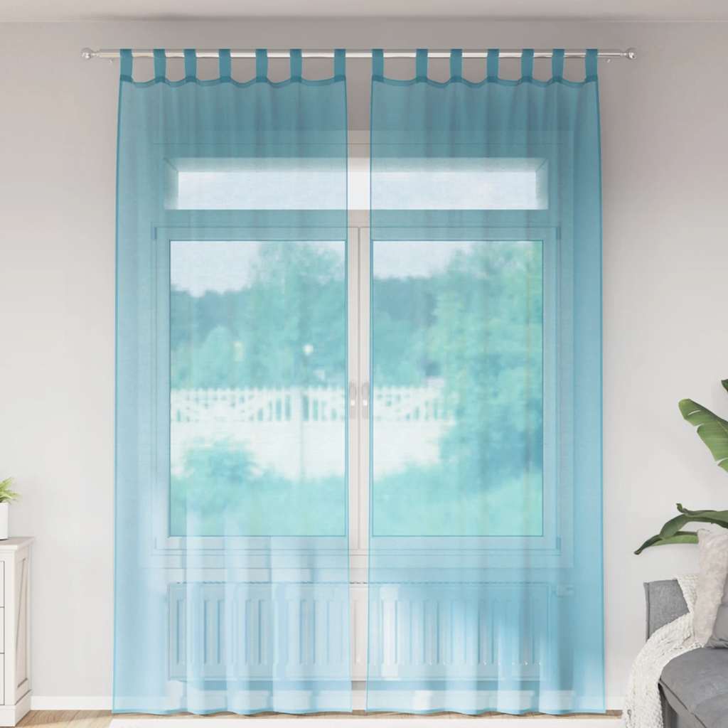 Voile Vorhänge 2 Stk. Türkis