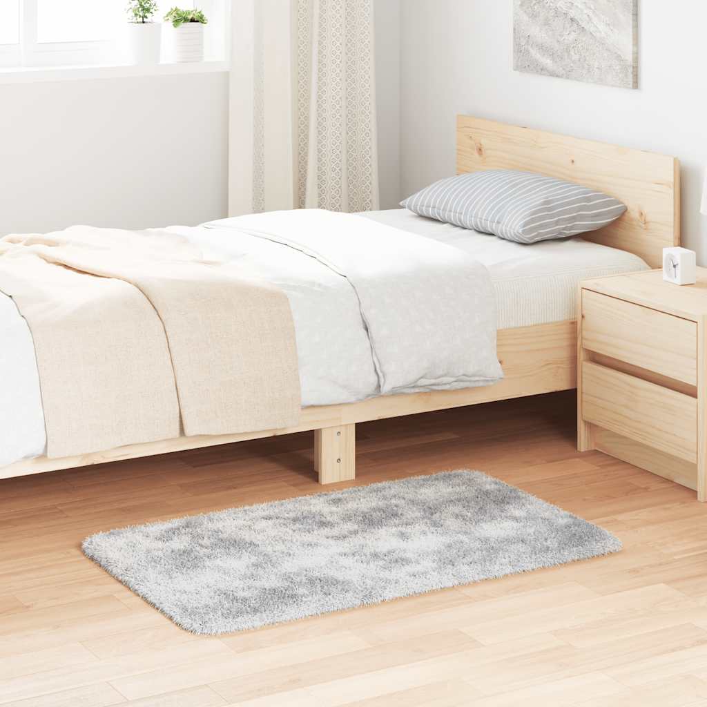 Teppich Shaggy Hochflor Navarra Polyester Silbergrau
