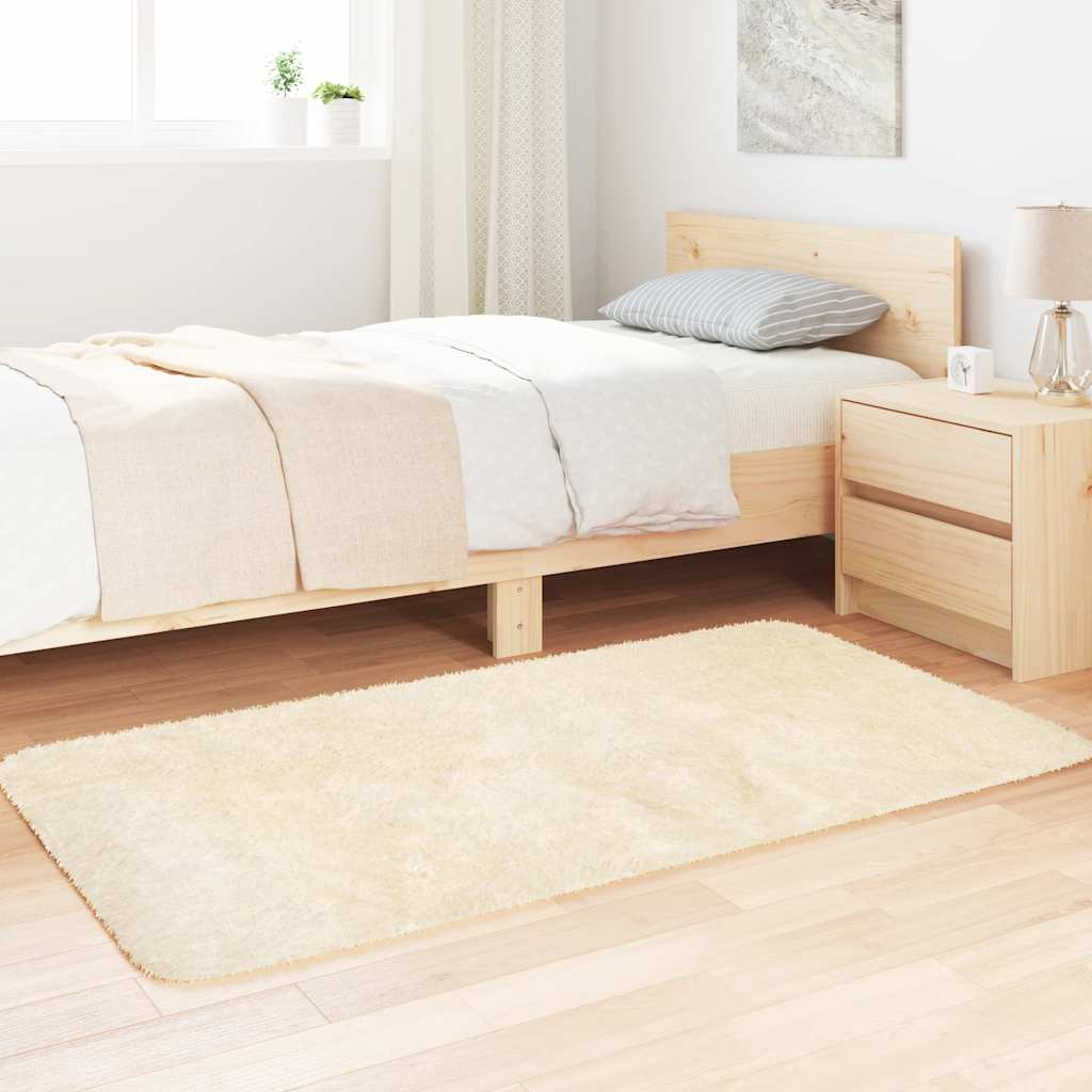 Teppich Shaggy Hochflor Navarra Polyester Creme