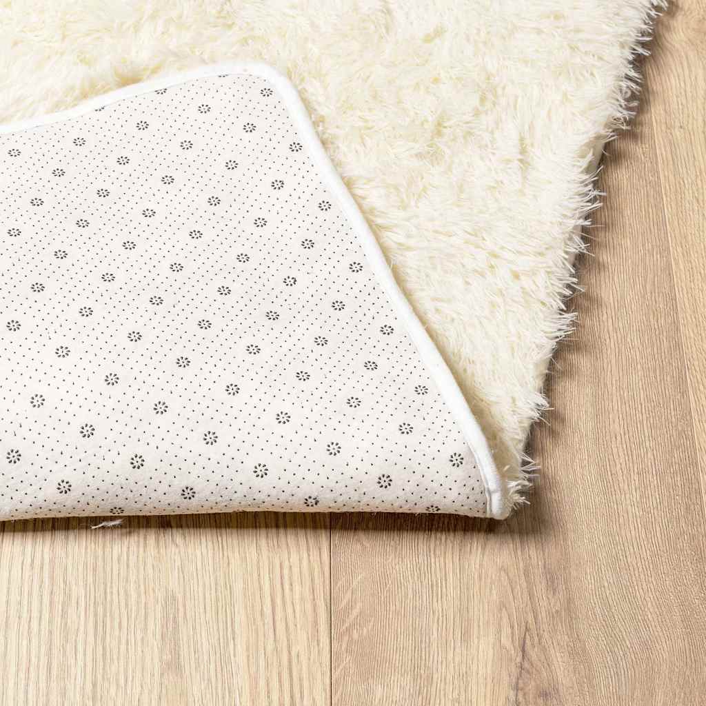 Teppich Shaggy Hochflor Navarra Polyester Creme