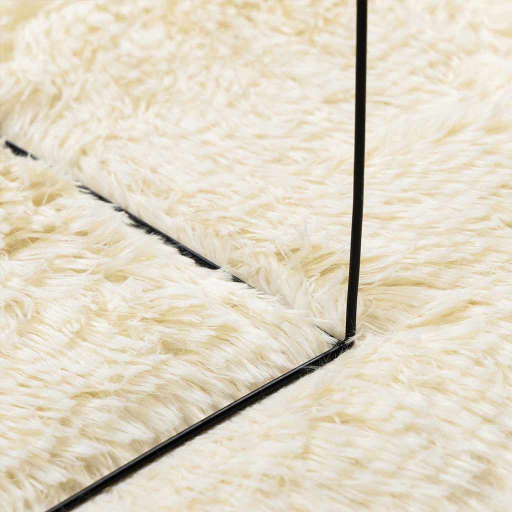 Teppich Shaggy Hochflor Navarra Polyester Creme