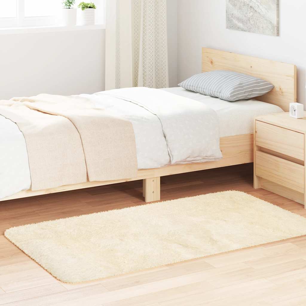 Teppich Shaggy Hochflor Navarra Polyester Creme