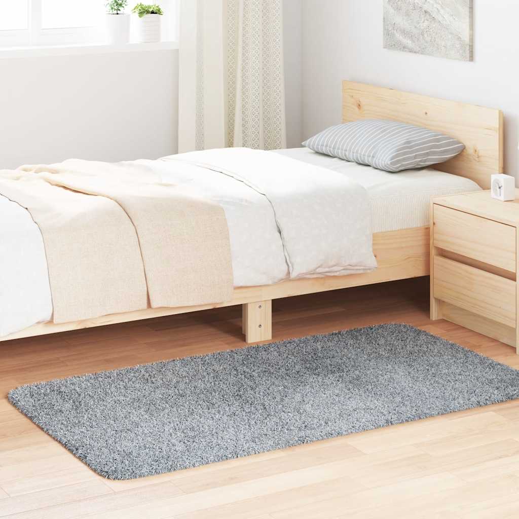 Teppich Shaggy Hochflor Navarra Polyester Silbergrau