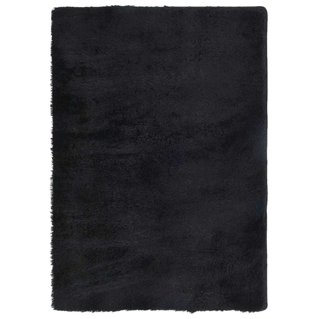 Teppich Shaggy Hochflor Navarra Polyester Schwarz