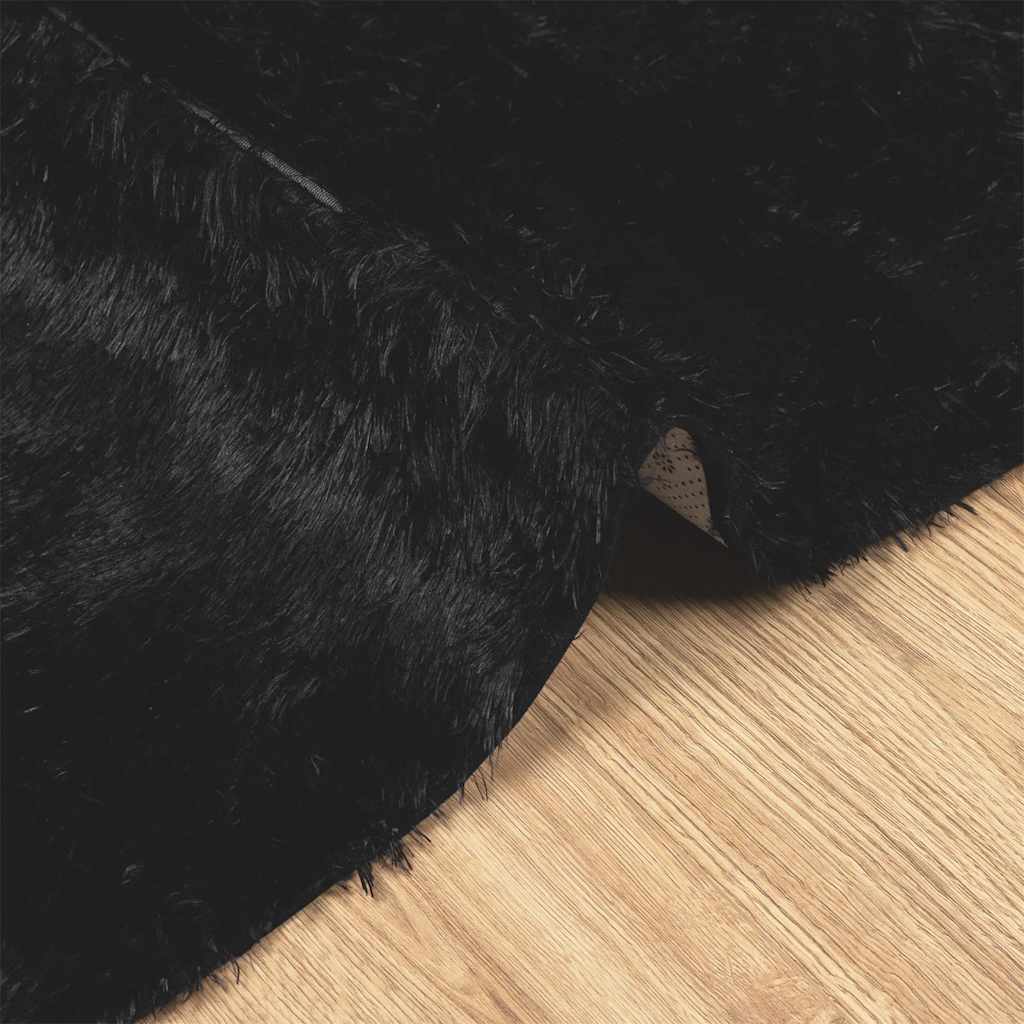 Teppich Shaggy Hochflor Navarra Polyester Schwarz