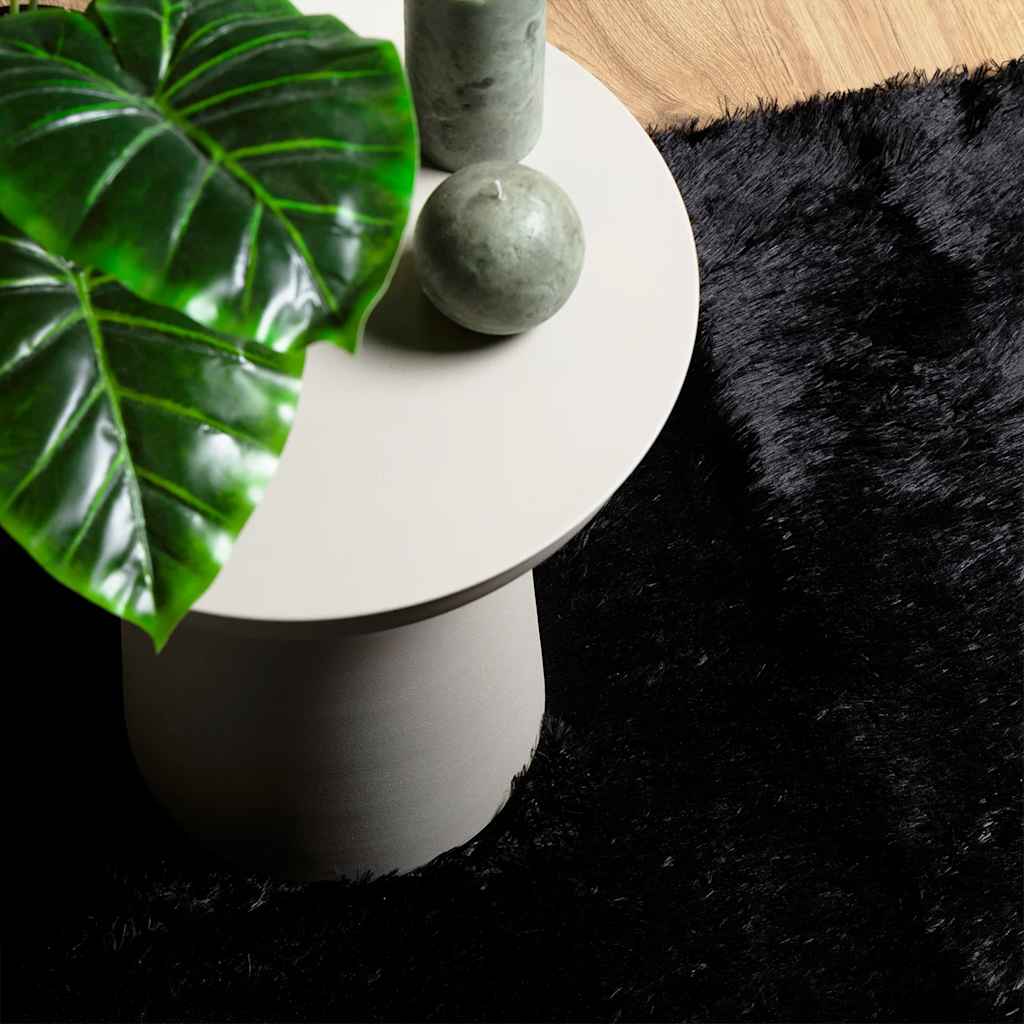 Teppich Shaggy Hochflor Navarra Polyester Schwarz