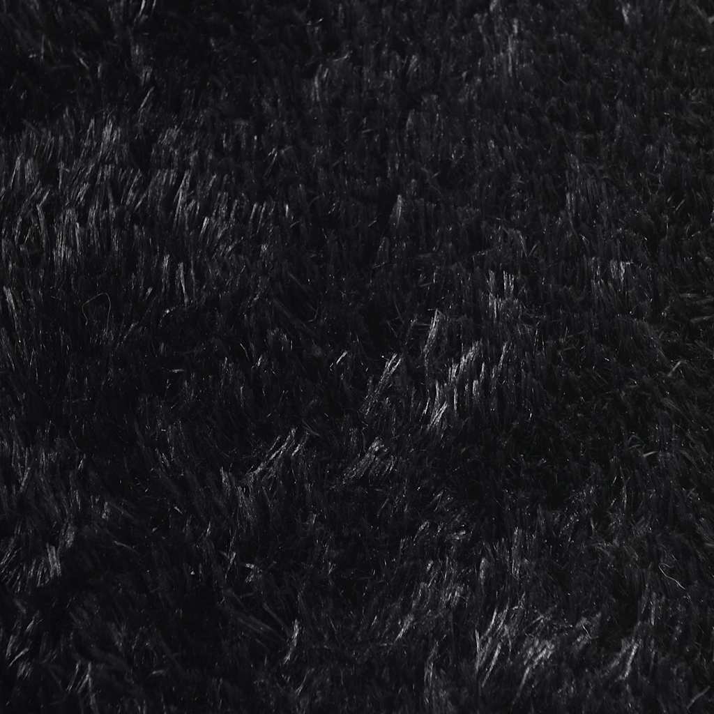 Teppich Shaggy Hochflor Navarra Polyester Schwarz