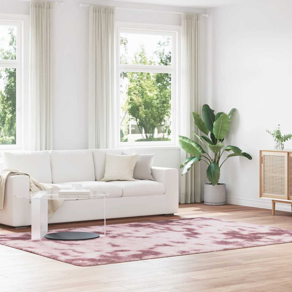 Teppich Shaggy Hochflor Navarra Altrosa Polyester Dusty Pink