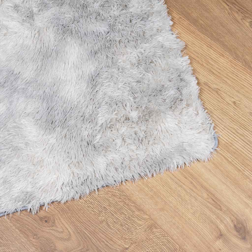 Teppich Shaggy Hochflor Navarra Polyester Silbergrau