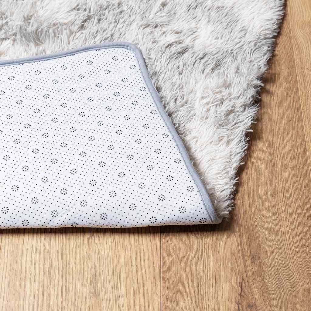Teppich Shaggy Hochflor Navarra Polyester Silbergrau
