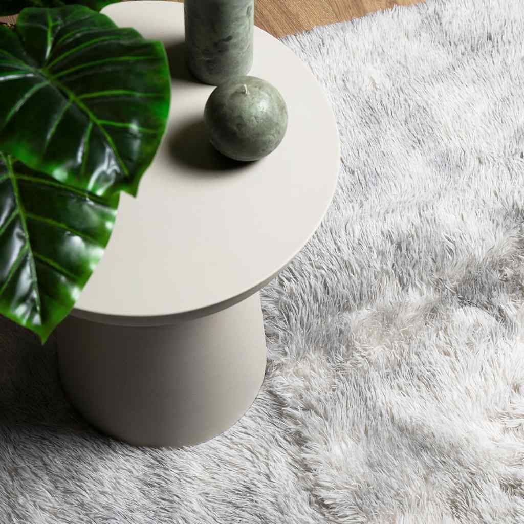 Teppich Shaggy Hochflor Navarra Polyester Silbergrau