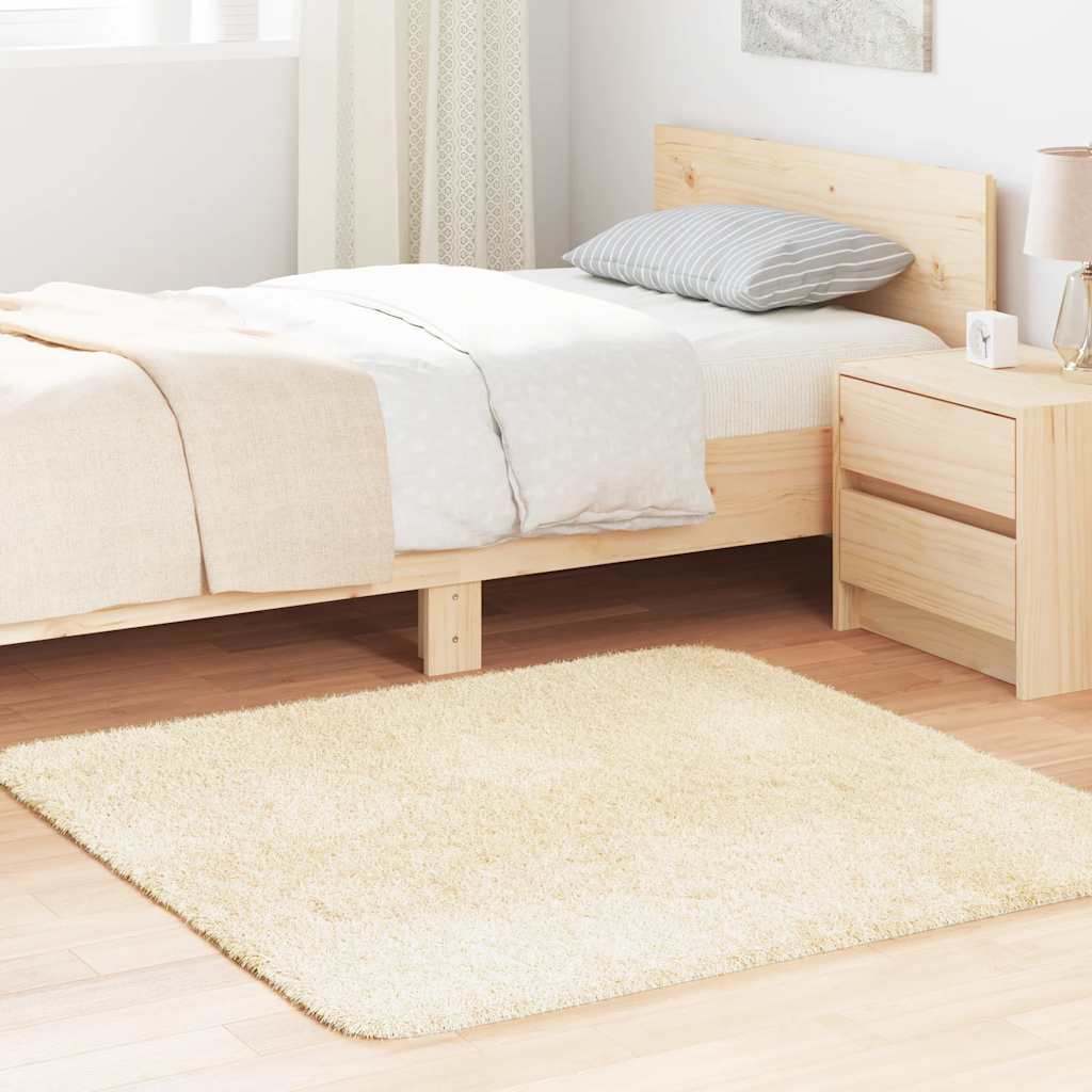 Teppich Shaggy Hochflor Navarra Polyester Creme