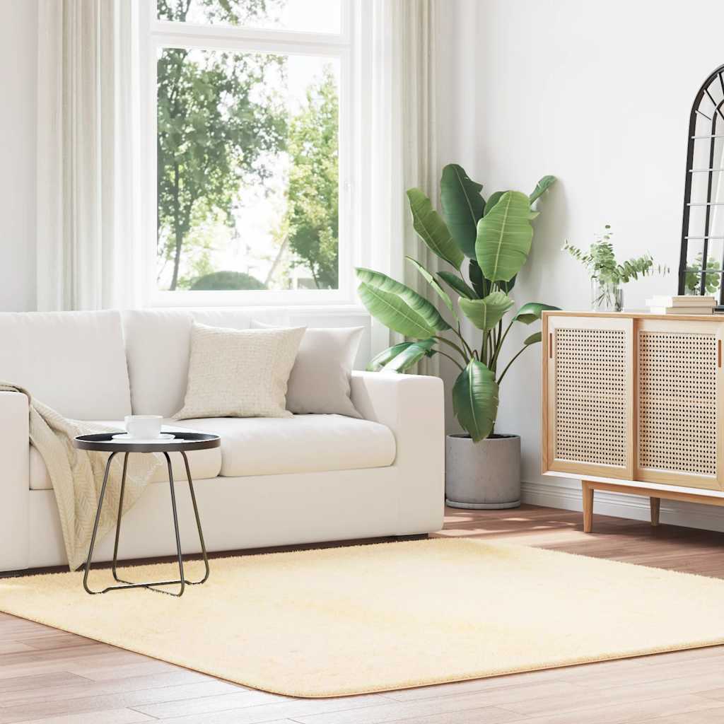 Teppich Shaggy Hochflor Navarra Polyester Creme
