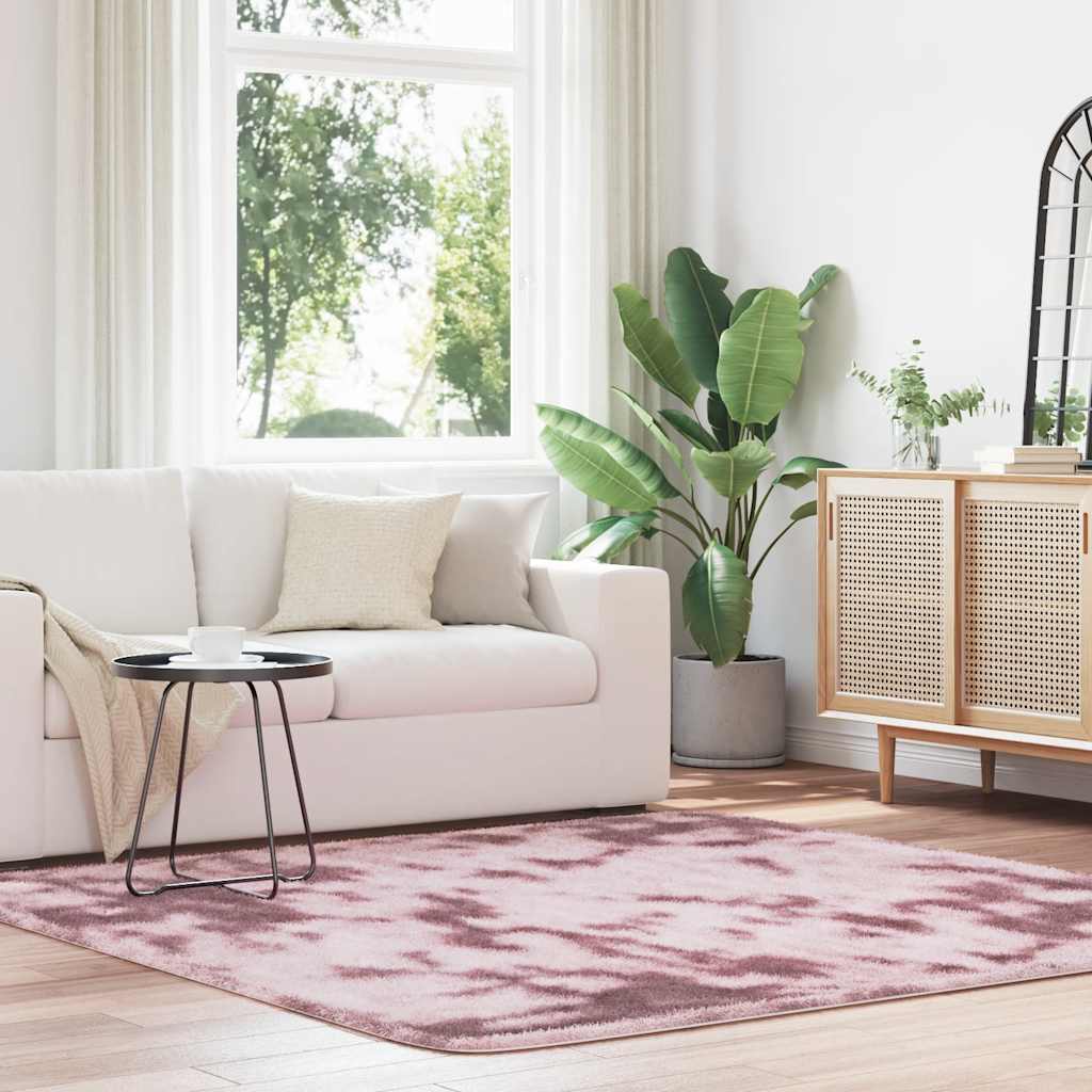 Teppich Shaggy Hochflor Navarra Altrosa Polyester Dusty Pink