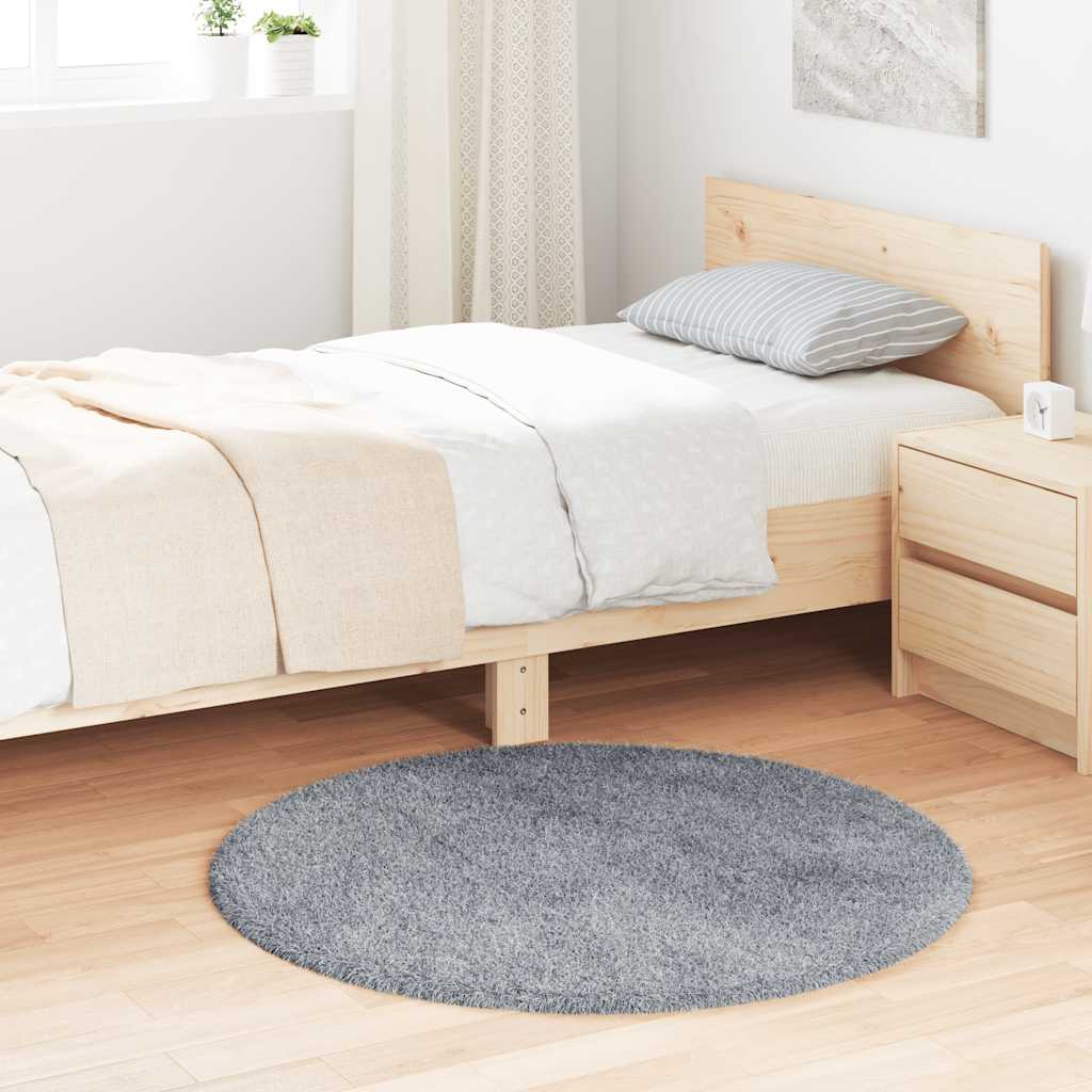 Teppich Shaggy Hochflor Navarra Polyester Silbergrau