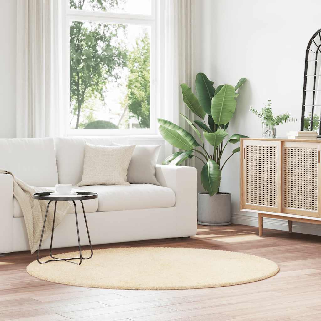 Teppich Shaggy Hochflor Navarra Polyester Creme