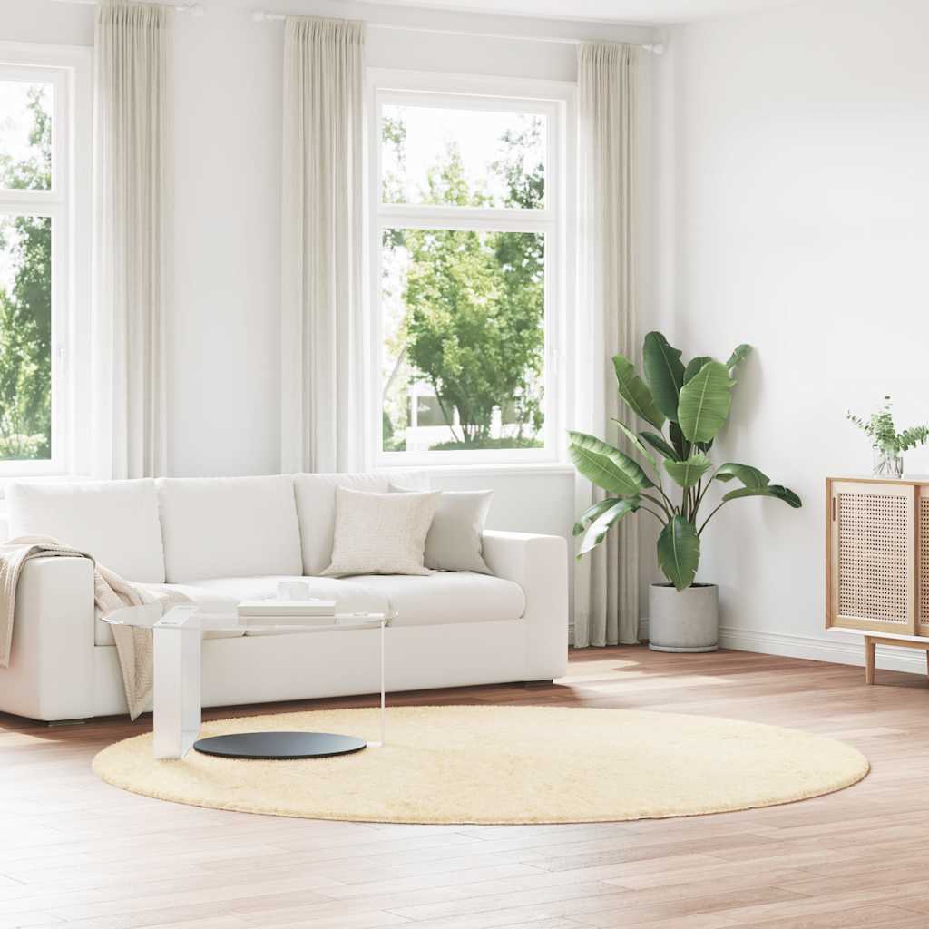 Teppich Shaggy Hochflor Navarra Polyester Creme