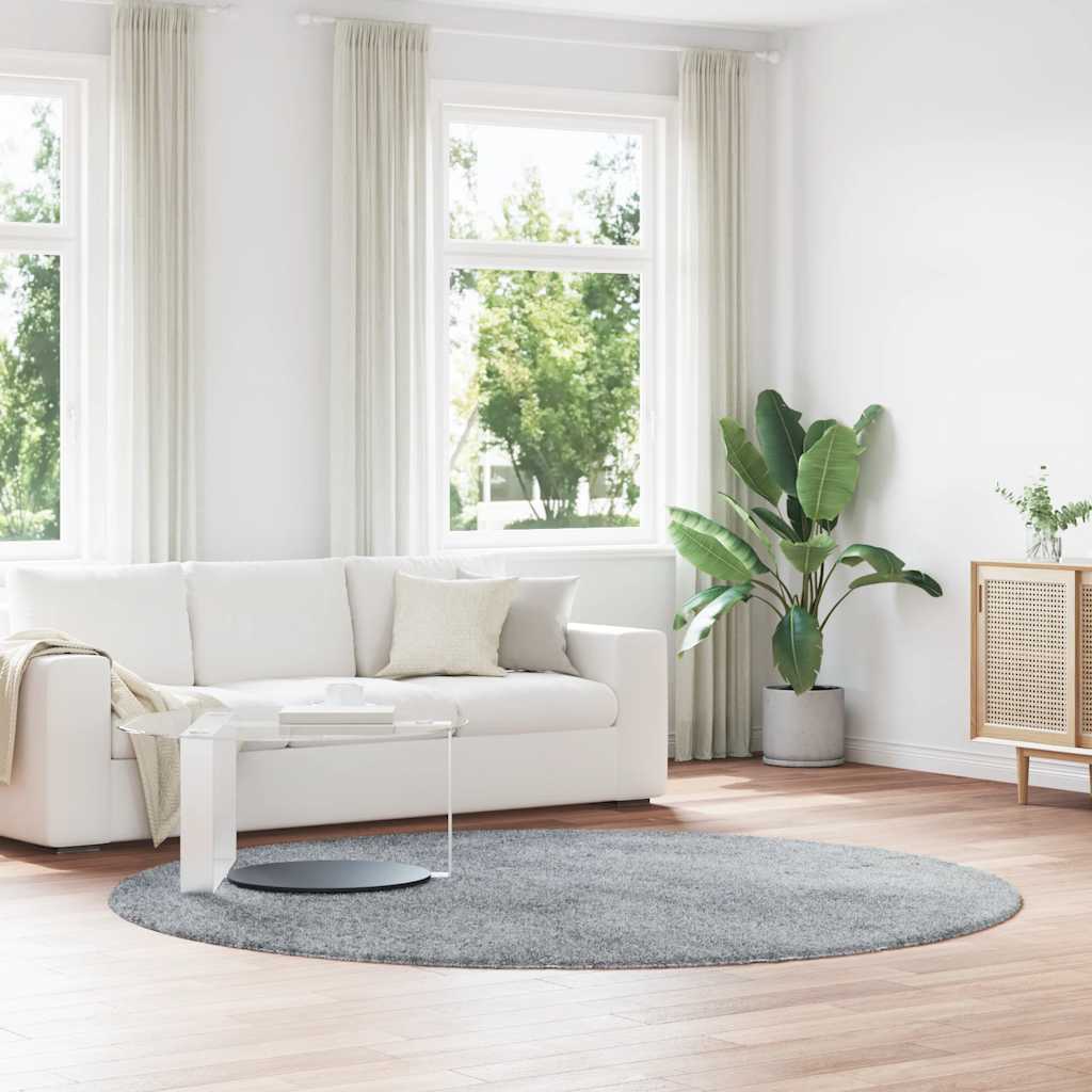 Teppich Shaggy Hochflor Navarra Polyester Silbergrau
