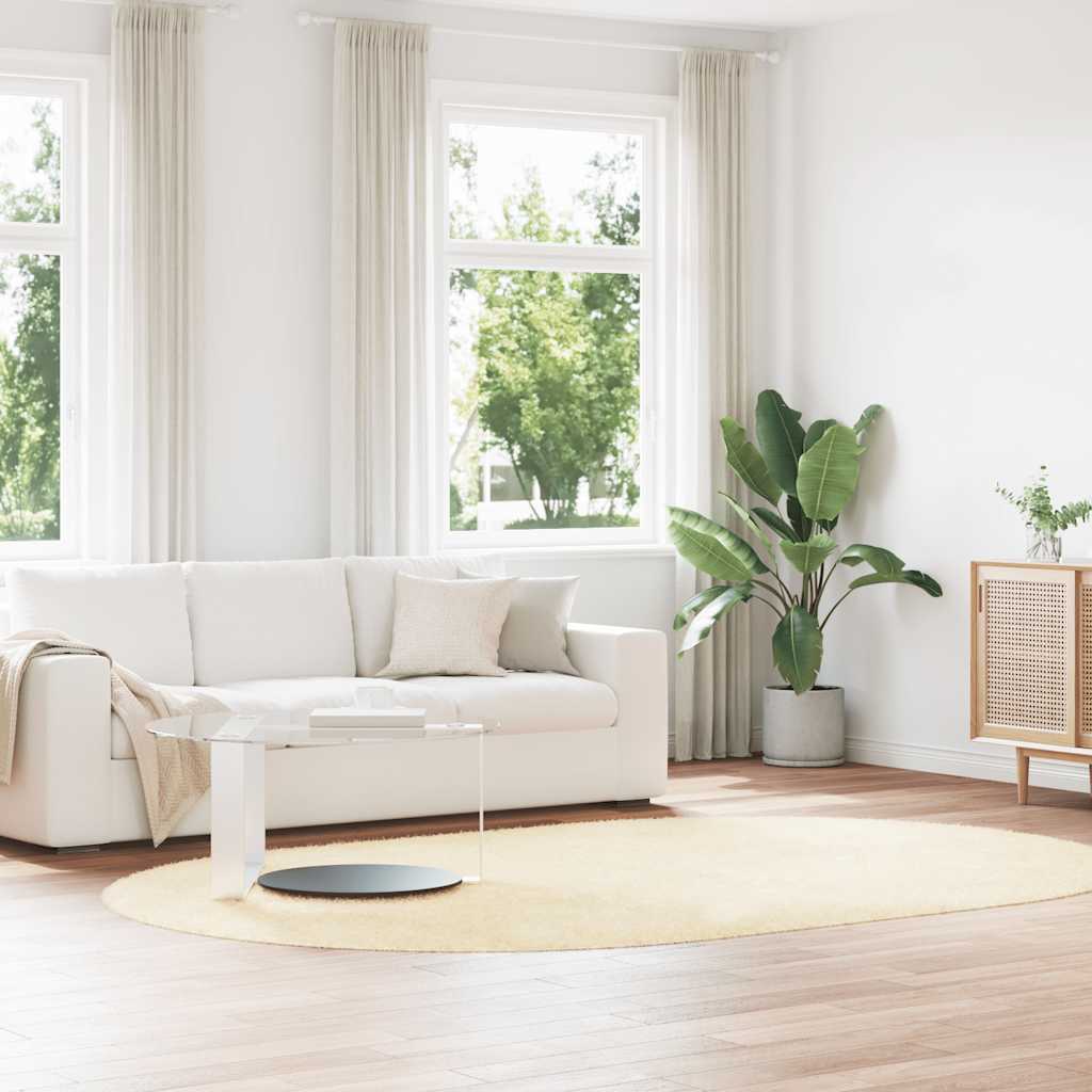 Teppich Shaggy Hochflor Navarra Polyester Creme