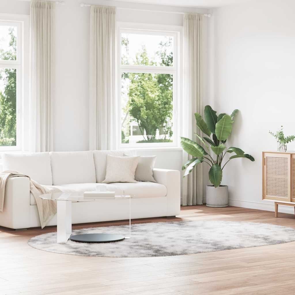 Teppich Shaggy Hochflor Navarra Polyester Silbergrau