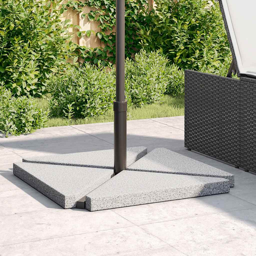 Sonnenschirm-Gewichtsplatten 4 Stk. Granit Dreieckig 14 Kg