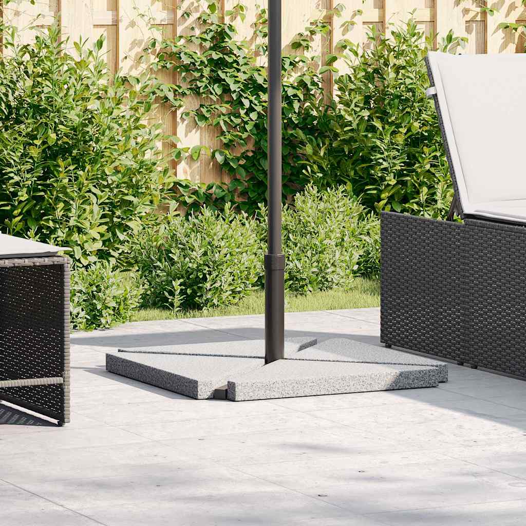 Sonnenschirm-Gewichtsplatten 4 Stk. Granit Dreieckig 14 Kg
