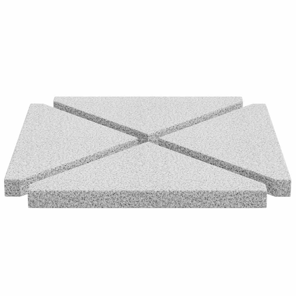 Sonnenschirm-Gewichtsplatten 4 Stk. Granit Dreieckig 14 Kg