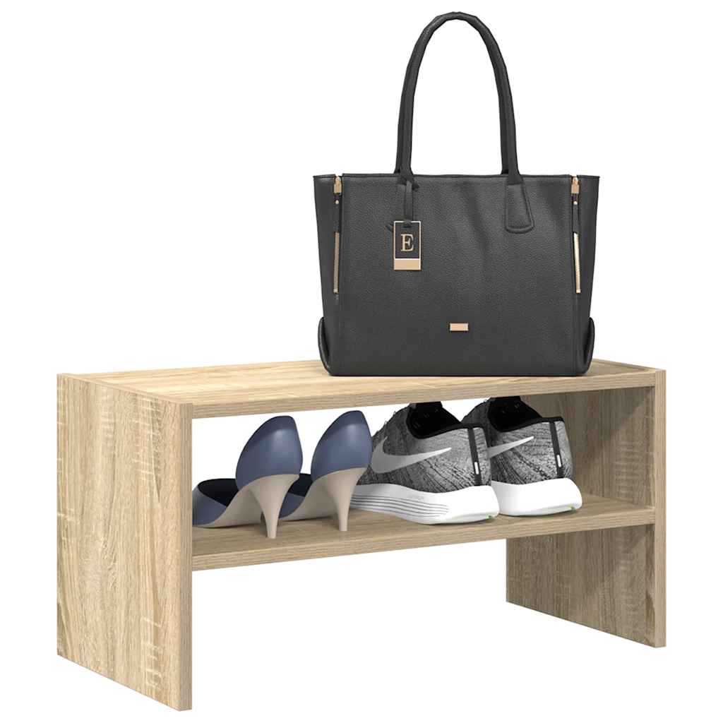 Schuhregale 2 Stk. Stapelbar Sonoma-Eiche 60X30X30,5 Cm Sonoma Eiche