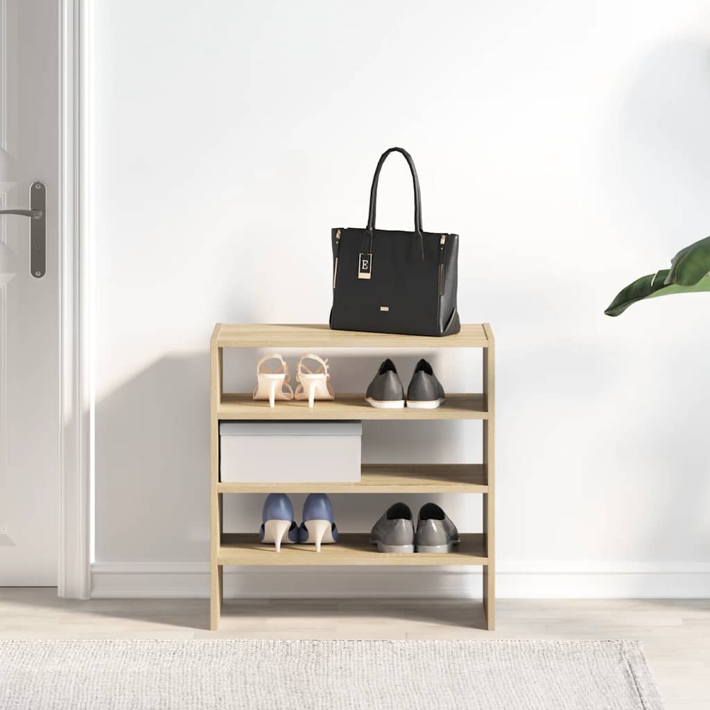 Schuhregale 2 Stk. Stapelbar Sonoma-Eiche 60X30X30,5 Cm Sonoma Eiche