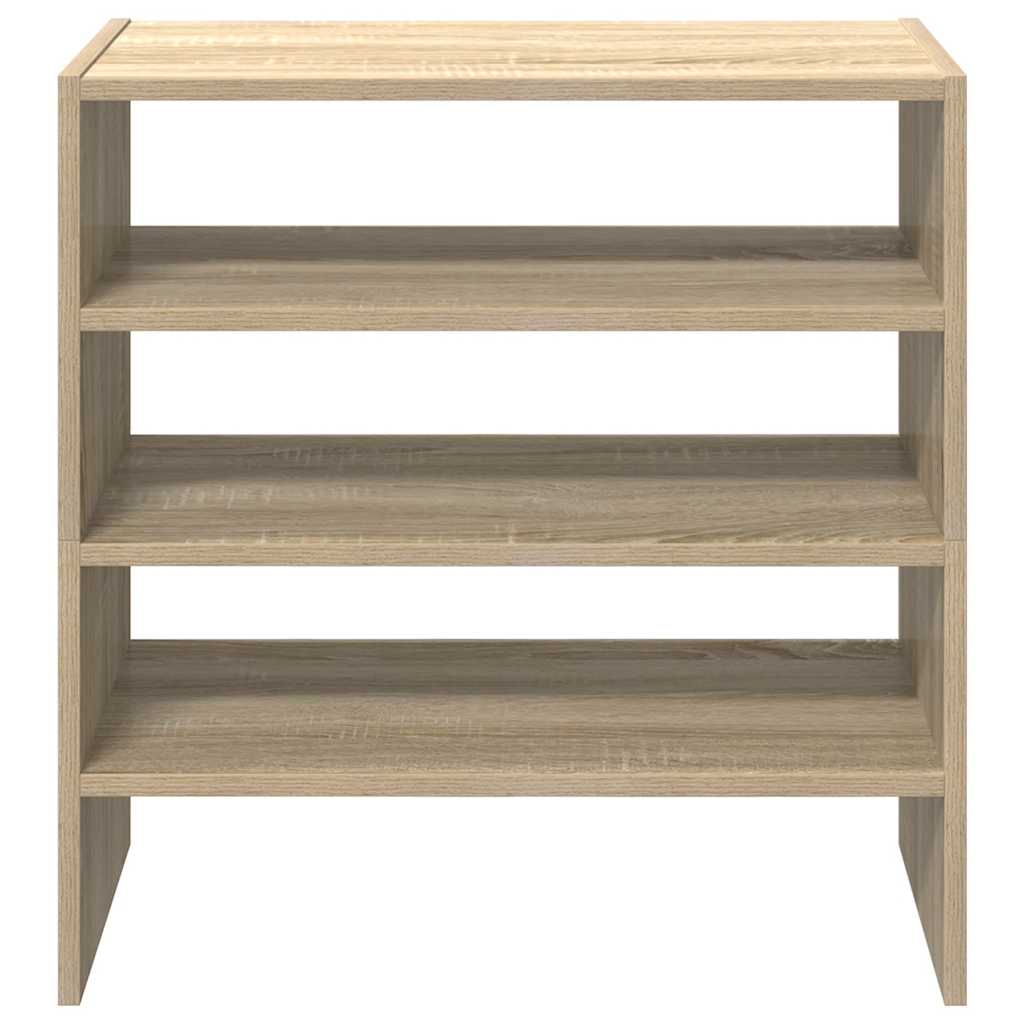 Schuhregale 2 Stk. Stapelbar Sonoma-Eiche 60X30X30,5 Cm Sonoma Eiche