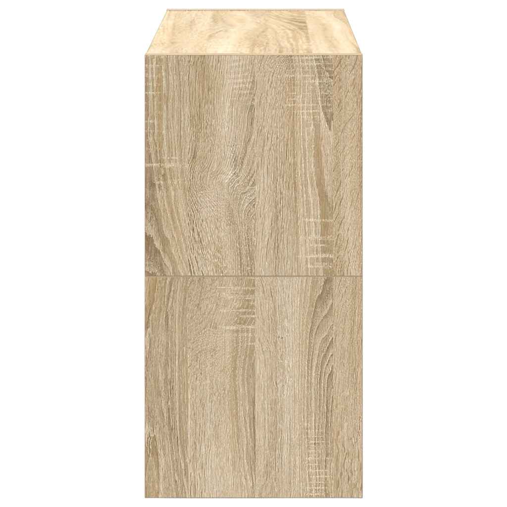Schuhregale 2 Stk. Stapelbar Sonoma-Eiche 60X30X30,5 Cm Sonoma Eiche