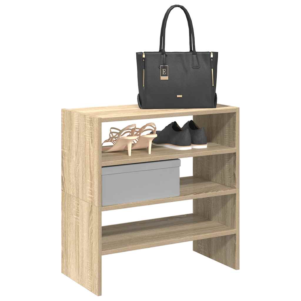 Schuhregale 2 Stk. Stapelbar Sonoma-Eiche 60X30X30,5 Cm Sonoma Eiche