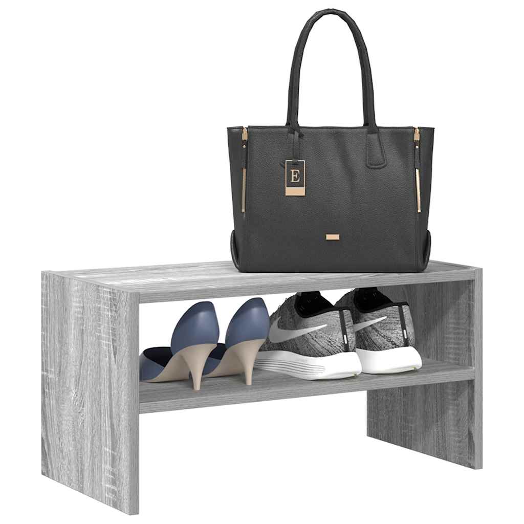 Schuhregale 2 Stk. Stapelbar 60X30X30,5 Cm Grau Sonoma